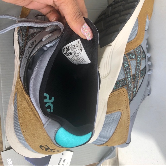 Mens Asics Gel-Lyte V - Grey/Teal/Wheat Size 7.5 - Picture 7 of 9